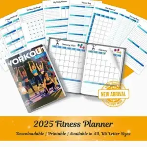 Digital Printable Workout Planner
