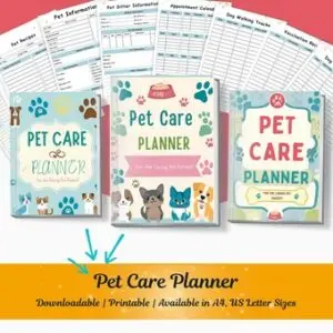 Digital Printable Pet Care Planner