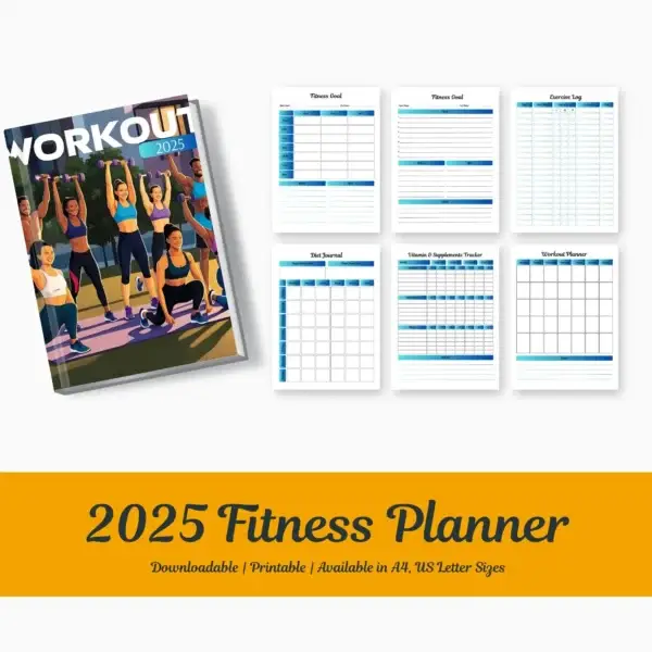 Digital Printable Workout Planner - Image 2
