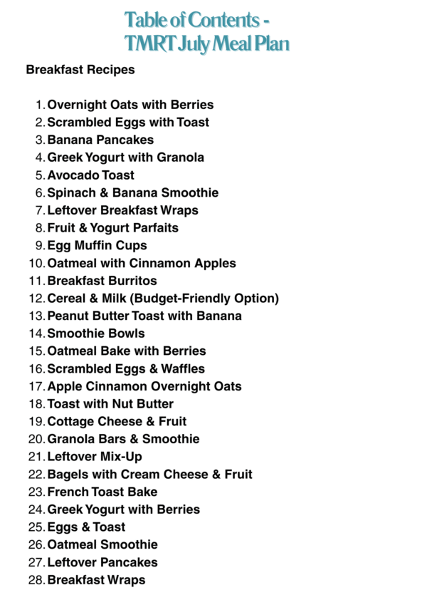 Meal Plan July 2025 (Founders Price 2.99 until August 15, 2025) - Image 2